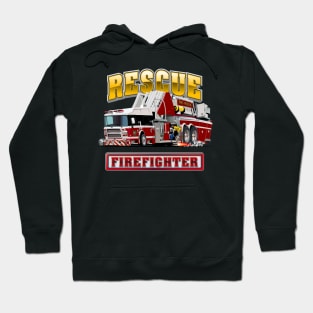 Cartoon Fire Truck Hoodie